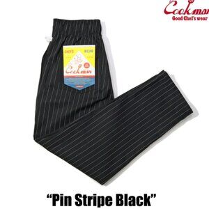 Cookman Chef Pants - Pin Stripe: Black, UNISEX size M